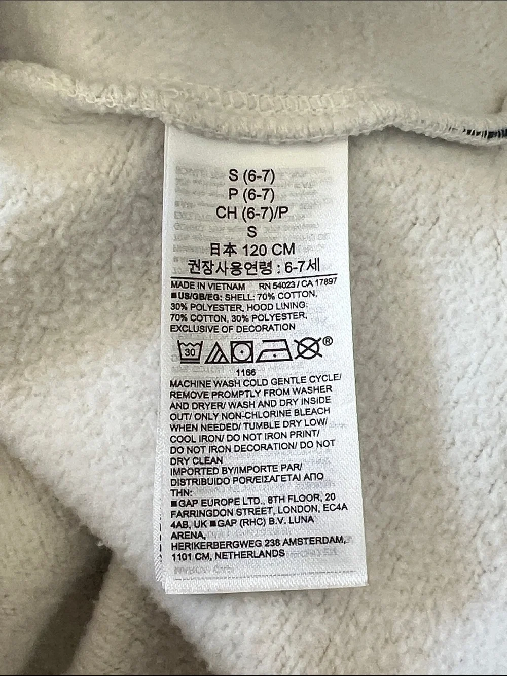 GAP White Dapper Dan Kids Colourblock Logo Hoodie